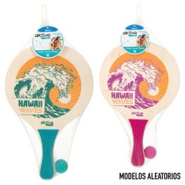 Palas de Playa con Pelota Aktive Hawai Madera 23,5 x 38 x 0,8 cm (12 Unidades) Palas de Playa con Pelota Aktive Hawai Madera 23,5 x 38 x 0,8 cm (12 Unidades)