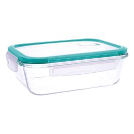 Quid Recipiente Rectangular Hermético de Vidrio Ciclón 18x13x6 cm - 64 cL (12 Unidades) Apto para Microondas y Lavavajillas Precio: 37.50000056. SKU: B1CQ3XM7L9