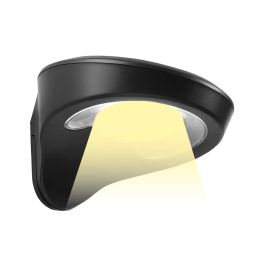 Edm Aplique Solar 2W 200lm 6500K con Sensor, Color Negro