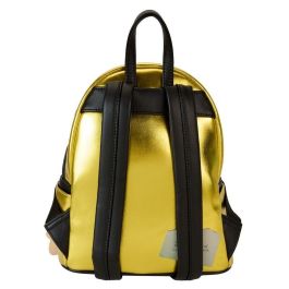 Loungefly Mochila Muñeca Coraline de Piel Vegana Dorada con Detalles Bordados - 22,5x26,25x11,25cm