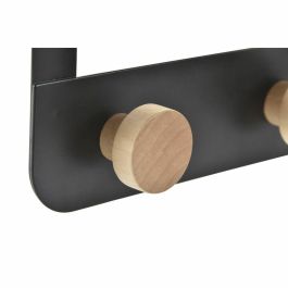 Perchero para Puertas DKD Home Decor (4 Colgadores) Metal Madera (35 x 2,5 x 20 cm)