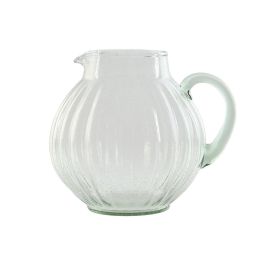 DKD Home Decor Jarra de Cristal Verde 3,25 Litros Colección Bubbles Garbo Acabado Burbujas Apta Lavavajillas 21.5x11.5x19.5 cm