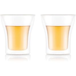 Bodum BOD0727015530215 - Juego de 2 Vasos Assam de Doble Pared, 0,2 L Transparente