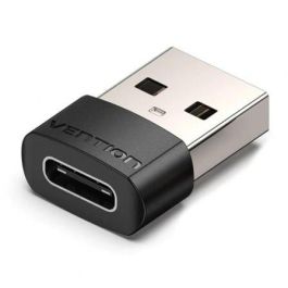 Vention CDWB0 Adaptador USB 2.0 de Tipo-C Macho a USB-A Hembra, Negro, Conector de Alta Velocidad 480Mbps para Transmisión de Datos y Carga de Dispositivos