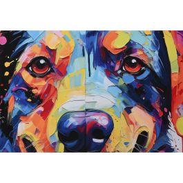 DKD Home Decor Cuadro Decorativo Moderno con Perro Multicolor Dorado de Aluminio y MDF 80x80x3.5 cm (2 Unidades) DKD Home Decor Cuadro Decorativo Moderno con Perro Multicolor Dorado de Aluminio y MDF 80x80x3.5 cm (2 Unidades)