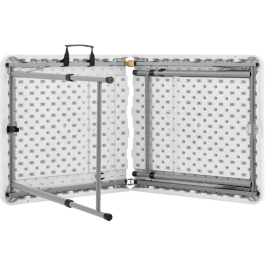 Mesa plegable 120 cm 4 personas con recubrimiento en polvo en tubos de acero uso interior y exterior