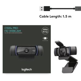Logitech Webcam C920s HD Pro Enfoque Automático 1080p Full HD con Tapa de Privacidad