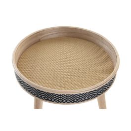 DKD Home Decor Bandeja Decoración Colonial de Madera Colores Natural y Negro 41x50x41 cm