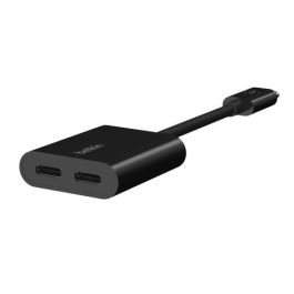 Belkin F7U081BTBLK Cargador de Dispositivo Móvil Interior USB, 2 Puertos Tipo C, 60W, Negro para Smartphone
