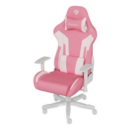 GENESIS Nitro 710 Silla Gaming Ergonómica de PC, Cuero Ecológico, Respaldo Ajustable, Blanco
