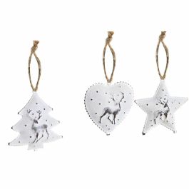 Decoracion Colgante Navidad Moderna DKD Home Decor Blanco 12 x 3 x 12 cm Set de 10 (3 Unidades) Decoracion Colgante Navidad Moderna DKD Home Decor Blanco 12 x 3 x 12 cm Set de 10 (3 Unidades)