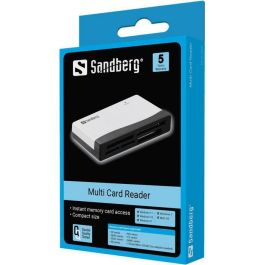 Sandberg Multi Card Reader Lector de Tarjetas USB para Leer y Escribir en Múltiples Formatos de Memoria