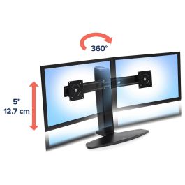 Ergotron Neo-Flex Soporte Elevador para Dos Monitores Ajustable en Altura Negro