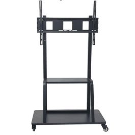 Vivolink Soporte móvil trolley con ruedas para pantallas 42" a 100" máx. 150kg VESA con estante medios Vivolink Soporte móvil trolley con ruedas para pantallas 42" a 100" máx. 150kg VESA con estante medios