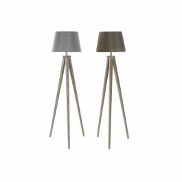 Lámpara de Pie DKD Home Decor 40 x 40 x 154 cm Natural Gris Marrón 250 V 60 W Pino (2 Unidades)