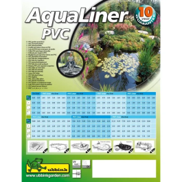 Ubbink Cubre Lavabo Lona PVC 0,5 mm de Grosor - 7 x 6 m para Estanque Jardín Resistente Rayos UV