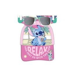 Cerdá Gorra Set Gafas de Sol Stitch Talla 53 cm para Niños +3 Años Color Rosa