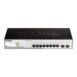 D-Link DGS-1210-10/E Smart Managed Gigabit Switch 10 Puertos (8 RJ-45 + 2 SFP) PoE+ 802.3at Rack 1U Silencioso 20 Gbps