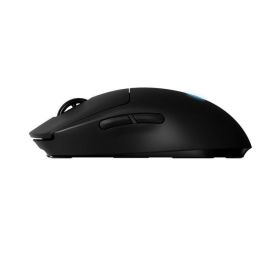 Logitech PRO Wireless Gaming Mouse, RF Wireless, Tecnología Lightspeed, Sensor HERO, Polímero de Litio (LiPo), Negro