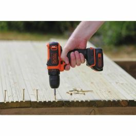 Black & Decker Destornillador Inalámbrico 10.8V, 2 Baterías Litio, Control de Torque 10 Posiciones y Caja