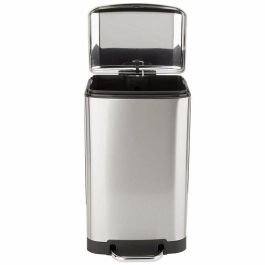 Kitchen Move Cubo de basura con pedal rectangular para cocina 30L Acero inoxidable cepillado Greenwich