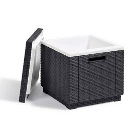 Mesa de centro con aislamiento de resina tejida ALLIBERT - Gris Mesa de centro con aislamiento de resina tejida ALLIBERT - Gris