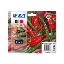 EPSON Cartucho 4 colores Multipack 503XL Negro y 503CMY Standard WF-2960dwf,WF-2965dwf, XP-5205 Pimiento Precio: 68.4999997. SKU: S8423522