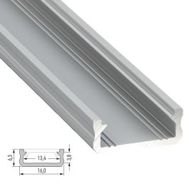 Perfil de Aluminio Tipo D, Acabado En Bruto, 2,02 Metros