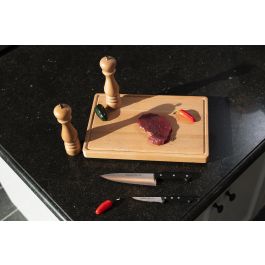 Bisetti BIS8015457761529 Molinillo de Sal Roma de Madera Nogal 25 cm