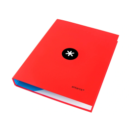 Antartik Carpeta de anillas A4 4/25 mm Roja