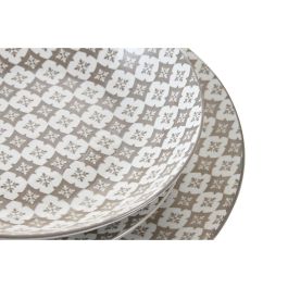 Vajilla Moderno DKD Home Decor Beige 27 x 2 x 27 cm Set de 18 Vajilla Moderno DKD Home Decor Beige 27 x 2 x 27 cm Set de 18