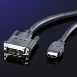ROLINE 11.04.5532 Cable DVI-D a HDMI, Macho a Macho, 3m, Negro