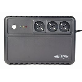 Gembird EG-UPS-3SDT600-01 Sistema Alimentación Ininterrumpida UPS Línea Interactiva 0.6 kVA 360W 3 Salidas AC Escritorio Negro