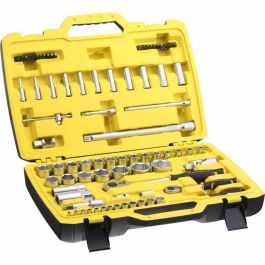 Stanley Fatmax Set de Enchufes y Vasos ¼'' + ½'' - Set 81 Piezas con Carraca 120 Dientes y Accesorios en Caja Resistente Precio: 144.50000048. SKU: B1HJR827RP