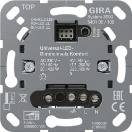 GIRA S3000 Uni-LED-Dimmeins. Komfort Einsatz Accesorio para Hogar Inteligente Precio: 136.59000058. SKU: B1AVW5S9SA