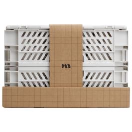 Day Caja Plegable y Apilable Almacenaje Blanca Natural 50x33 cm Soporta 45 kg Capacidad 27,6 L Diseñada en EU