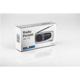 Elbe RF-52-SOB Radio Portátil Blanca AM/FM con Altavoz Integrado para Sobremesa, Fácil Uso y Diseño Elegante