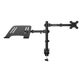 Coolbox Soporte de Monitor doble brazo para 2 monitores de hasta 32" o 1 monitor y portátil de 17", abrazadera, VESA 75/100, acero negro mate, 8 kg Precio: 27.50000033. SKU: B1HNAK3HLM