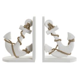 Sujetalibros Mediterraneo DKD Home Decor Blanco Natural 12.5 x 23 x 17 cm Set de 2 Precio: 17.89000004. SKU: B1F8W9EBAE