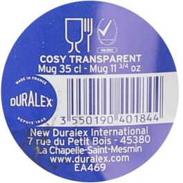 Mug Transparente Cosy 350 cc - Duralex (24 Unidades) Mug Transparente Cosy 350 cc - Duralex (24 Unidades)