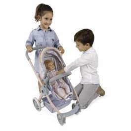 Coche de muñeca 3x1 plegable coco con mochila para muñecas de hasta 48 cm 41x62x70 cm Coche de muñeca 3x1 plegable coco con mochila para muñecas de hasta 48 cm 41x62x70 cm