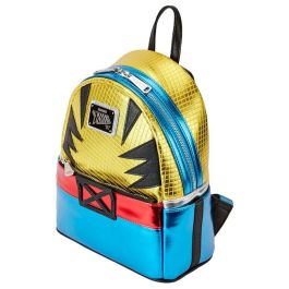 Loungefly Mochila mini Wolverine X-Men Marvel Metallic Cosplay Piel vegana brillante 22,5x26,2x11,2cm