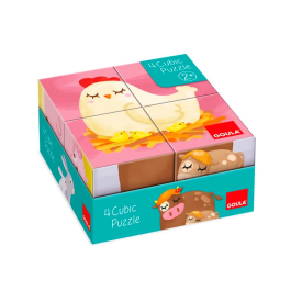 Goula 53467 Puzzle Cubico 4 Cubos con 6 Escenas de Animales de Granja para +2 Años Precio: 9.78999989. SKU: B1KNT7J5SA