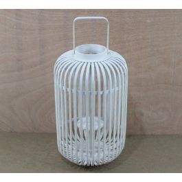 DKD Home Decor Portavelas Blanco 28 x 47 x 28 cm Bambú y Cristal Precio: 24.08868. SKU: S3037587