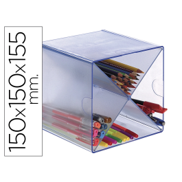 Archivo 2000 Archicubo Organizador Modular Apilable Plástico Azul TPE 150x150x150 mm con 4 Compartimentos e incluye 2 Clips de Sujeción Precio: 11.49999972. SKU: BIX01A6703AZTP