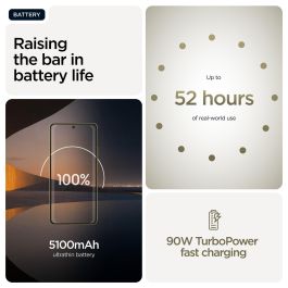 Motorola Signature 5G Smartphone 6.78" Extreme AMOLED 165Hz, Snapdragon 8 Gen 5, 16GB RAM 512GB, Triple Cámara 50MP, Android 16.0, 5200mAh, Color Oro Martini Olive