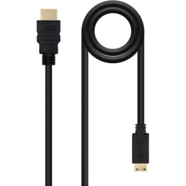 Cable HDMI a Mini HDMI NANOCABLE 10.15.0902 1,8 m Negro 1,8 m Cable HDMI a Mini HDMI NANOCABLE 10.15.0902 1,8 m Negro 1,8 m