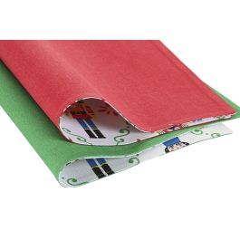 DKD Home Decor Mantel Individual de Navidad con Cascanueces Moderno de Polyester Rojo Verde Beige 30 x 45 cm