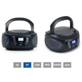 Fonestar Radio CD Boom - One - G USB FM con entrada auxiliar, efectos luminosos y portátil - Gris Fonestar Radio CD Boom - One - G USB FM con entrada auxiliar, efectos luminosos y portátil - Gris