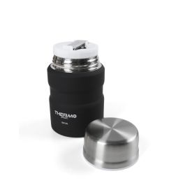 Thermosport Termo Comida Acero Negro 500 ml (9 cm x 15.5 cm x 9 cm) (6 Unidades)